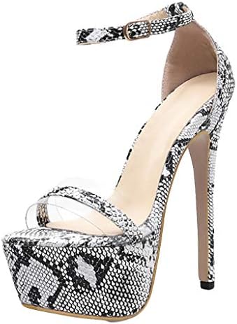 High Heel Buckle Sandals,Women's Snake Sandals Ankle Strap Sandals Stilettos Party Wedding Pumps Basic Shoes