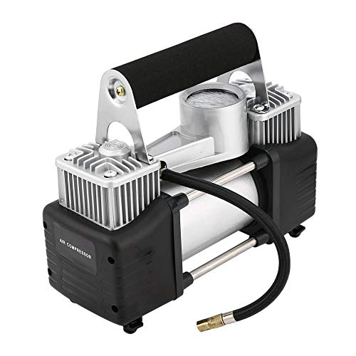 Dc 12V Portable Super Flow Car Tire Tyre Inflator Metal Vehicle Auto Electric Pump Air Compressor with Chargerheavy Duty Set
