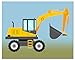 BigWig Prints Construction Trucks Kids Room Wall Decor - Set Six 8x10 Photos