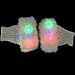 Luwint LED Glow Blink Fur Fingerless Knit Gloves - Funny Light Up Mitten for Party Christmas Halloween Costume