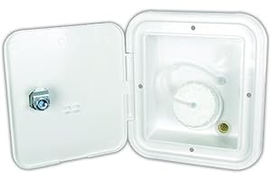 JR Products JFE12-A Polar White Key Lock Gravity Water Hatch