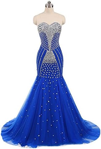 XPLE Sexy Mermaid Corset Prom Dresses 2018 Elegant Shiny Tulle Long Crystal Stones Elegant Formal Gowns For Pageant Women D48