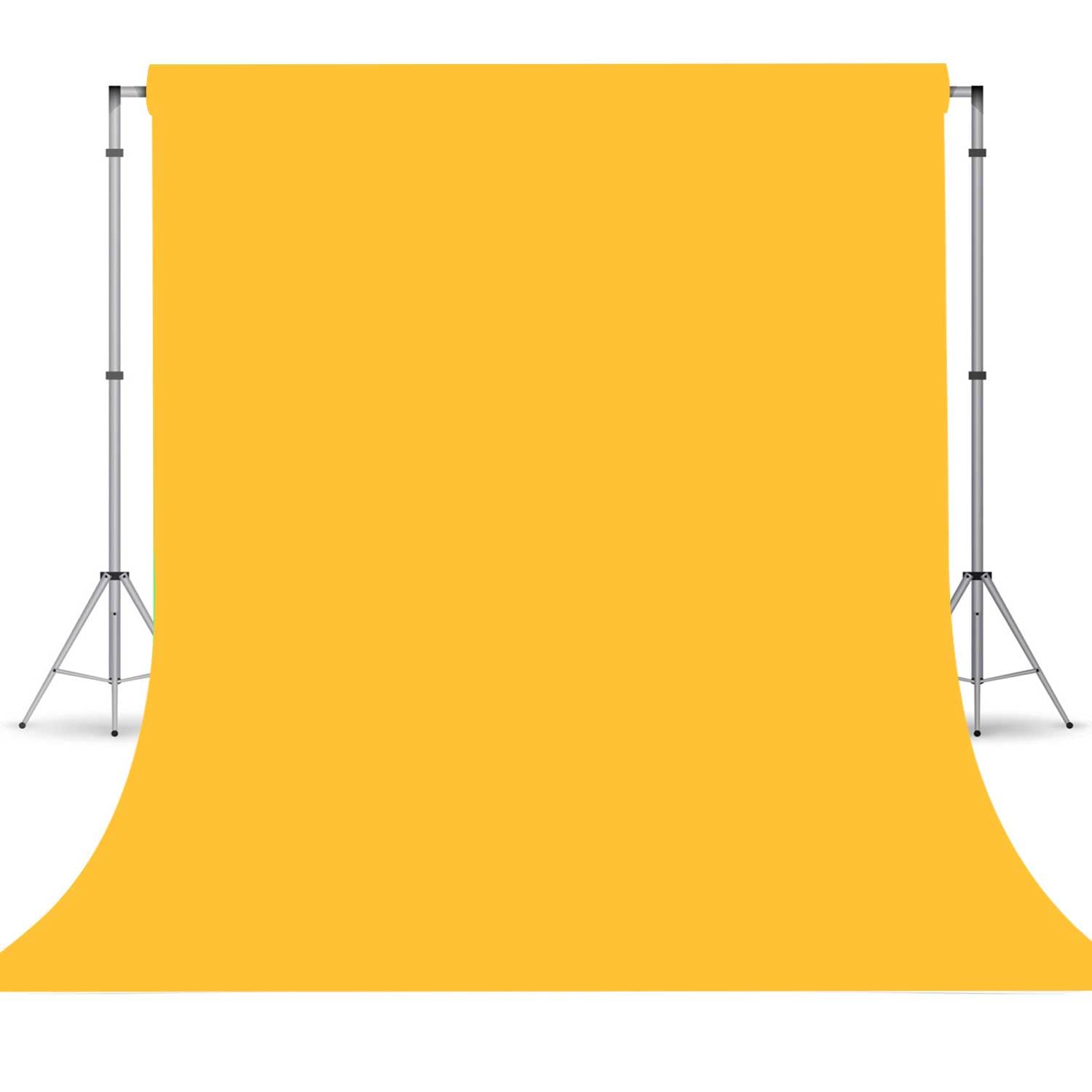 Photo 1 of TERSUM Yellow Photo Backdrop, Photo Booth Portrait Photography Background, Studio Yellow Backdrop for Photoshoot Streaming Video Shooting 8FTx10FT
