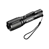 Tactical LED Flashlight, SKYROKU T6 Ultra Super Bright 5 Mode Tactical Flashlight for Hiking, Camping and Riding (T6 1PACK With Hook)