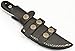 8’’ Handmade Damascus Knife with Brown Leather Sheath-Fixed Blade EDC Knife-Bushcraft Knives-Exotic Handle-Best Camping Knives for Men TJ01