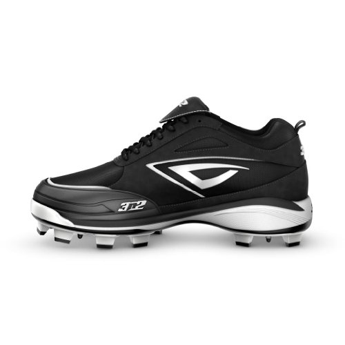 3N2 Women's Rally TPU PT Fastpitch Black/White Shoe 5.5