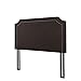 Zinus Upholstered Nailhead Detailed Headboard, Full/Queen, Dark Brown
