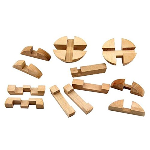 Ball Lock 3D Magic Puzzle Luxury Wooden Brain Puzzle-Unique Design-Brain Teaser Kids Adult Intellectual Toy Gift KongMing Lock Wood Block Cube Jigsaw Puzzle