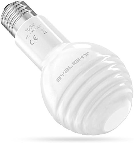 BYB Ceramic Infrared Heat Emitter Brooder Coop Reptile Pet Super Wide Heating Area Infrared Lamp Heat Bulb for Chicken Cooper Brooding and Live stock 150W 110V (White)