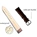 Leather Watch Strap - Choices of Color & Width (18mm,20mm or 22mm) STYLELOVER Genuine Cowhide Leather Watch Band with Stainless Buckle(18mm,Deep Brown)
