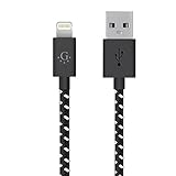 Go Beyond(TM) 1 Feet 8 Pin Fabric Braided Nylon Premium Durable iPhone 5/6 Data Sync / Charging Cable for iPhone 6/6 Plus, iPhone 5/5S/5C , iPad Mini, iPod Touch 5th Generation (SHIPPED IN SAME BUSINESS DAY. Compatible with iOS 8) (Black Nylon)