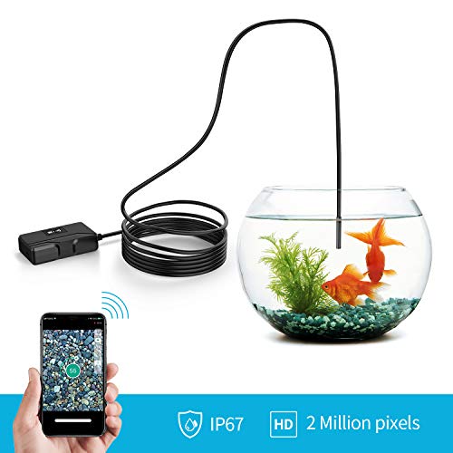 Wireless Endoscope - KinCam 2600mAh IP67 Waterproof WiFi Borescope Inspection Camera 2.0 MP Semi-Rigid Snake Camera for Android and iPhone, iOS Smartphones (5m/16.4ft Cable) - Thumbnail 4
