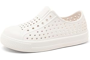 QLZ Toddler Kids Water Shoes for Boys Girls Garden Sandals Rubber Shoes Beach Sneakers, Slip-on Anti-Slip Lightweight Breathable Quick Dry Soft Flexible（Toddler/Little Kid/Big Kid）