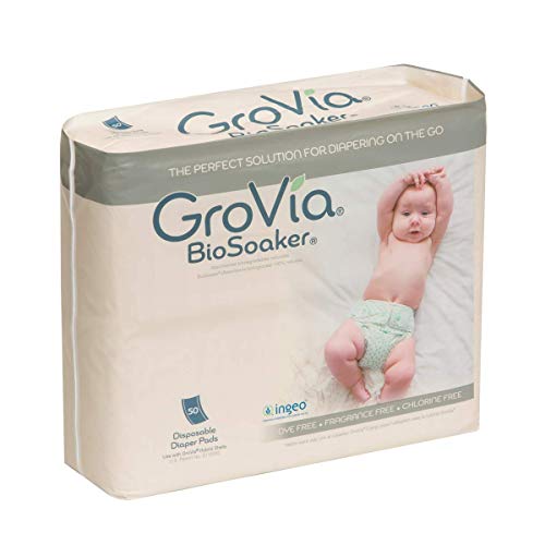 GroVia Disposable BioSoaker Pad for Baby Cloth Diapering (50 Count)