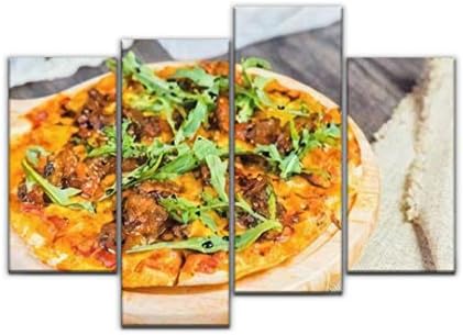 4 Panel Western Style Light Meal Korean Style Roast Beef Arugula Pizza Canvas Pictures Home Decor Gifts Canvas Wall Art For Your Living Room Buy Online At Best Price In Uae