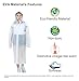 ColorDrip Fashion Translucent Raincoat Rain Jacket Rainwear for Woman Lady Girl – Made of Eco-Friendly EVA Material White