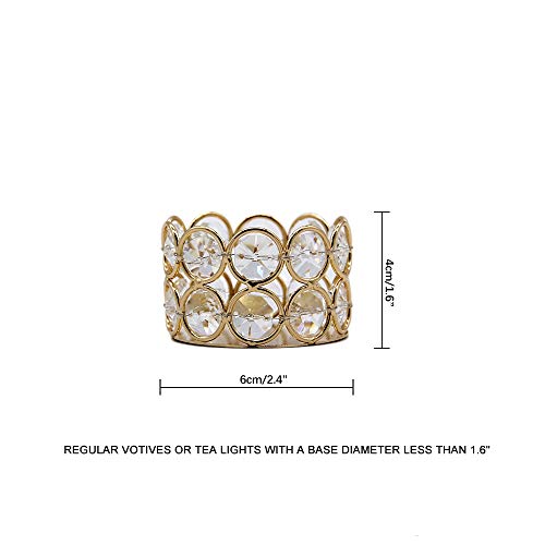 VINCIGANT Pack of 12 Gold Tea Light Candle Holders for Wedding Home Table Centerpiece Decor