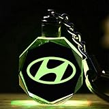 Fitracker LED Car Keychain Crystal Light Changing Car Key Chain Keyring Accessories for Mercedes Benz VW BMW Audi Toyota Jeep Ford Mini