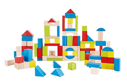 Hape Kid's Wooden Building Block Set (100 pieces)
