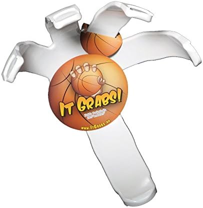 IT GRABS - BASKETBALL - SPORTS BALL HOLDER - hand claw - ball display case - ball stand - white