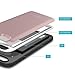 iPhone 6s / 6 Case, DesignSkin [Slider] [Sliding Card Holder Slot] Extreme Heavy Duty 3-Layer Bumper Protection Wallet Cover with Card Holder Case for iPhone 6s (2015) / iPhone 6 (2014) - Rose Gold