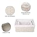 HOSROOME Handmade Bathroom Storage Baskets Set Shelf Baskets with Liner Woven Decorative Home Storage Bins Decorative Baskets Organizing Baskets Nesting Baskets(Set of 3,Beige)
