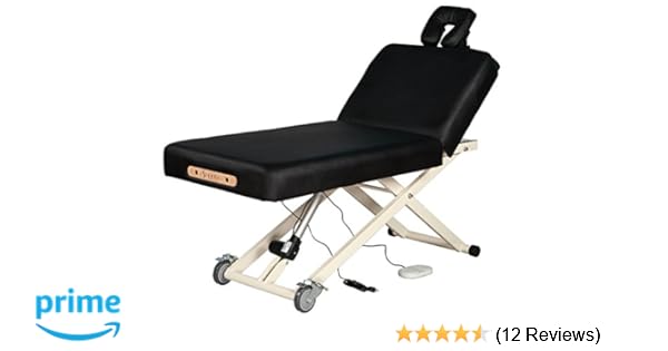 Sierracomfort Adjustable Back Rest Electric Lift Massage Table Black