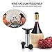 Yoocaa Wine Saver Preserver - with 1 Wine Vacuum Pump and 6 Wine Bottle Stoppers - Black