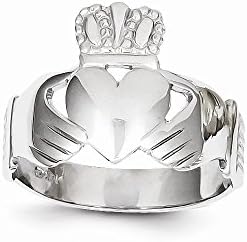 Top 10 Jewelry Gift 14k White Gold Men's Claddagh Ring