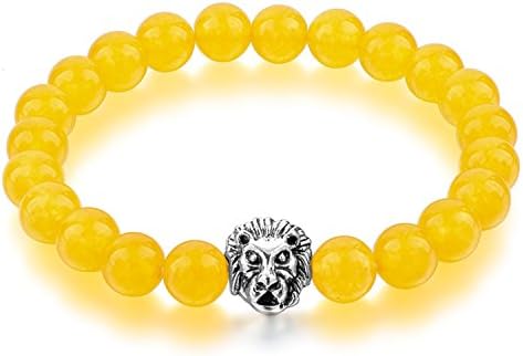 CHICVIE Natural Stone Gold Color Lion Strand Men Bracelet Femme Handmade Beads Bracelets Ethnic Men Jewelry Gifts SBR160001 SBR170005YE