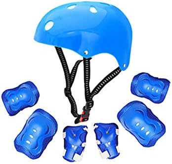 Kids Skateboarding Protective Gear Set, Roller Skating Helmet Wrist Elbow Knee Pads for Scooter Rollerblading Cycling Other Extreme Sports