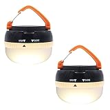 2 Pack Portable LED Tactical Camping Lantern,Ultra Bright Outdoor Tent Lantern Taclight with Retractable Hook and 5 Modes,Water resistant,Best for Camping,Tent,Emergency