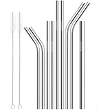 Stainless Steel Drinking Straws(11PC),Lovewe Long