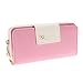 Augur Women's Multi-card Position Two Fold Purse Long Zipper Wallet Handbag handbag Pink