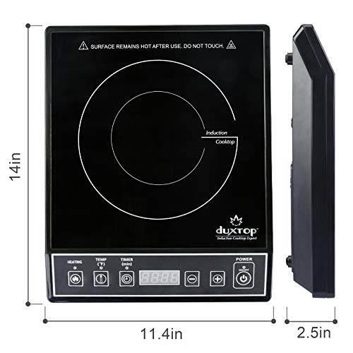 Duxtop 1800W Portable Induction Cooktop Countertop Burner, Black 9100MC