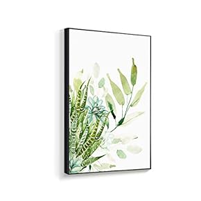 Framed Canvas Home Artwork Decoration Succulent Plant Canvas Wall Art for Living Room, Bedroom - 16x24 inches