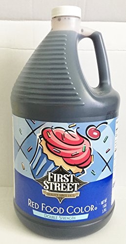 1 Gallon Red Food Color Double Strength (3.78 Liter Total) by First Street (Pack of 1)