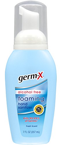 Germ-X Alcohol-Free Foaming Hand Sanitizer with Pump, Fresh Scent, 7 Fluid Ounce (Pack of 6)