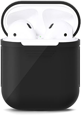 ANXVERS AirPods Silicone Case Extra Protective Ultra Lightweight Shock Proof Cover and Skin Perfect Fit for Apple AirPods Charging Case Lovely Jelly (Black)