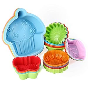 WOMGF 24stuks Siliconen Cakevormen Taartvormen Spiraal Bakblikken Silicone Vorm Cakevorm Ronde Bakblikken Silicone Cake…