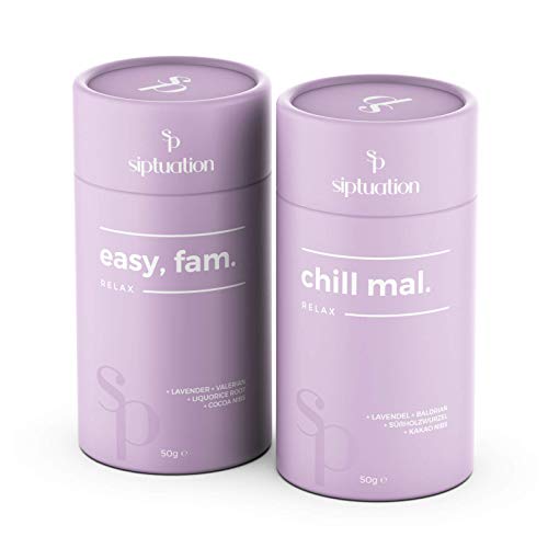 SIPTUATION® Loser Bio Tee - chill mal. | easy, fam. (50g + 50g GRATIS) | Kräutertee mit Lavendel, Baldrian und Kakaonibs…