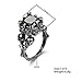 Women Skull Rings Gothic Jewelry (Purple CZ, 9)