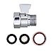 MODONA Water-Saver Flow Control and Shut Off Valve, Made of Solid Brass with Brass Handle for Hand Shower, Shower Head, and Bidet Sprayer – Polished Chrome - 5 Year Warrantee