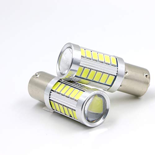 Dantoo 2 x 1156 P21W BA15S LED Reverse Light Bulbs 33 SMD Extremely Bright 6000K Xenon White Back Up Reverse LED Light Lamp - Thumbnail 3