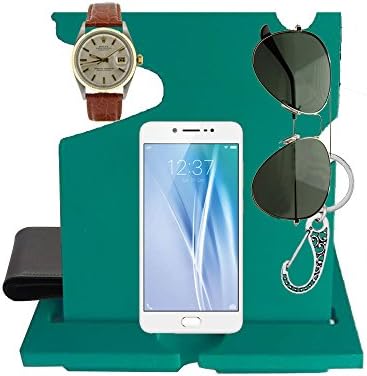 TrueCart Wooden IPhone /Android Docking Station (Turquoise)