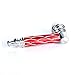 Mini Alloy Tobacco Pipe Scale Design Herb Smoking Tool with 5 Stainless Steel Screen Filter (Red)