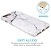 iPhone 7 Plus Case, JAHOLAN White Marble Design Clear Bumper Glossy TPU Soft Rubber Silicone Cover Phone Case for Apple iPhone 7 Plus (2016) / iPhone 8 Plus (2017)