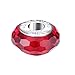 Boruo 925 Sterling Silver Czech Crystal Fascinating Facet Ruby Glass Charms Beads Spacers July Birthstone Solid Core Charm Fit all Bracelets.