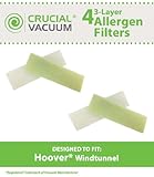 4 Allergen Filters for Hoover Windtunnel, Widepath Tempo, Empower, Foldaway, PowerMax Vacuums; Compare to Hoover Part Nos. 40110006, 38766021; Designed & Engineered by Think Crucial