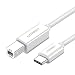 UGREEN USB C Printer Cable, USB Type C to USB 2.0 Type B Printer Scanner Cable Cord High Speed for Brother, HP, Canon, Lexmark, Epson, Dell, Xerox, Samsung etc and Piano, DAC (3FT, White)